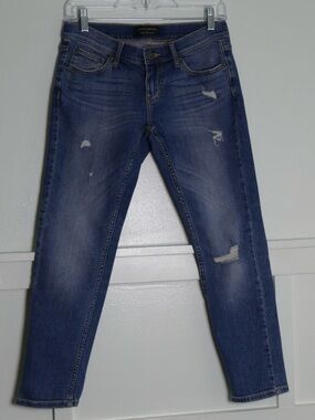 Banana Republic Girlfriend Low Rise Skinny Jeans Distressed Medium Wash Women’s